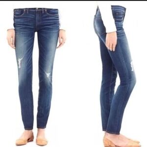 Madewell Skinny Skinny Dark Wash with Fade Distressed Jeans